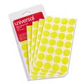 Labels | Universal UNV40114 0.75 in. Diameter Self-Adhesive Removable Color-Coding Labels - Yellow (28/Sheet, 36 Sheets/Pack) image number 0