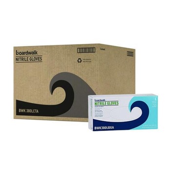 Boardwalk 380LCTA 4 mil. Disposable General-Purpose Nitrile Gloves - Large, Blue (1000/Carton)