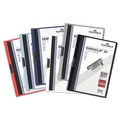 Report Covers & Pocket Folders | Durable 220328 DuraClip 30 Sheet Capacity Letter Size Vinyl Report Cover - Navy/Clear (25/Box) image number 6