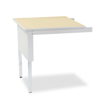  | Mayline TB30PG 30 in. x 30 in. x 29 in. - 36 in. Mailflow-To-Go Square Mailroom System Table - Pebble Gray