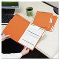 File Folders | Smead 12540 0.75 in. Expansion Top Tab Colored 2-Fastener Folders - Letter Size/Orange Exterior (50/Box) image number 4