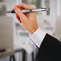 Pens | Zebra 27110 F-301 Fine 0.7 millimeter Retractable Ballpoint Pen - Black Ink/Stainless Steel/Black Barrel (1-Dozen) image number 5