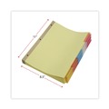 Dividers & Tabs | Universal UNV20860 Deluxe Extended Insertable Tab Indexes with 5 Assorted Tabs - Buff (24/Box) image number 2