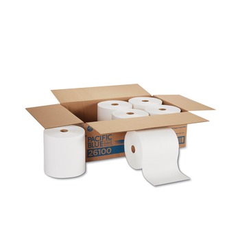 Georgia Pacific Professional 26100 7.78 in. x 1000 ft. 1-Ply Pacific Blue Basic Paper Towels - White (6 Rolls/Carton)