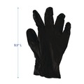 Disposable Gloves | Boardwalk 396SBXA 4.4 mil Disposable General-Purpose Powder-Free Nitrile Gloves - Small, Black (100/Box) image number 2