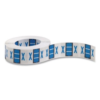 Smead 67094 1 x 1.25 A-Z Color-Coded End Tab X Filing Labels - White (1-Roll)