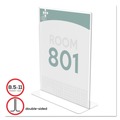 Office Presentation Supplies | Deflecto 590801 8.5 in. x 11 in. Insert Superior Image Double Sided Sign Holder - Clear image number 7