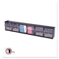 Boxes & Bins | Deflecto 20604OP Tilt Bin 23.63 in. x 3.63 in. x 4.5 in. Interlocking Multi-Bin Storage Organizer - Black/Clear image number 0