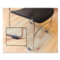 Office Chair Casters | Master Caster 88458 7.25 in. x 1 in. x 8 in. Wrap Around Felt Floor Savers - Rectangular Gray/Black (16/Pack) image number 1