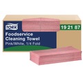 Cleaning Cloths | Tork 192187 1-Ply 6 x 10.75 Foodservice Cleaning Towel - Pink (1/Carton) image number 0