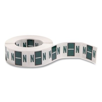 Smead 67084 1 in. x 1.25 in. N Color-Coded End Tab Filing Labels - White (500/Roll)
