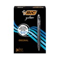 Pens | BIC RLC241-BK Gel-ocity Medium 0.7 millimeter Retractable Gel Pen Value Pack - Black Ink/Clear/Black Barrel (24/Pack) image number 0