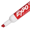 Washable Markers | EXPO 80002A Broad Chisel Tip Low-Odor Dry-Erase Marker - Red (1-Dozen) image number 2