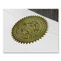 Stickers | Geographics 20014 Self-Adhesive 2 in. Embossed Seals - Gold (20/Sheet, 5 Sheets/Pack) image number 3