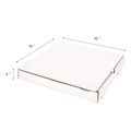Food Trays, Containers, and Lids | Karat FP-PBF16W 16 in. x 16 in. x 1.97 in. Corrugated Paper Boxes - White/Brown (50/Bundle) image number 1