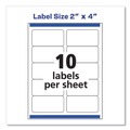 Labels | Avery 05963 2 in. x 4 in. Shipping Labels with TrueBlock Technology for Laser Printers - White (10/Sheet, 250 Sheets/Box) image number 3