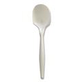 Cutlery | Boardwalk BWKSOUPMWPPIW 4.86 in. Mediumweight Wrapped Polypropylene Soup Spoon Cutlery - White (1000/Carton) image number 1