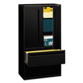 Just Launched | HON H785LS.L.P Brigade 700 Series 36 in. x 18 in. x 64.25 in. Three-Shelf Enclosed Storage with Two File Drawers - Black image number 3