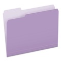 Just Launched | Pendaflex 152 1/3 LAV 1/3-Cut Tabs Assorted Letter Size Colored File Folders - Lavender/Light Lavender (100/Box) image number 0