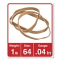 Rubber Bands | Universal UNV00464 4 oz. Box Size 64 0.04 in. Gauge Rubber Bands - Beige (80/Pack) image number 2