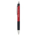 Back to School Sale | Universal UNV15542 1 mm Retractable Red Barrel Comfort Grip Ballpoint Pen - Medium, Red Ink (1 Dozen) image number 0