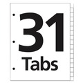 Dividers & Tabs | Office Essentials 11681 Table 'n Tabs 11 in. x 8.5 in. 31-Tab 1 to 31 Dividers - White/Assorted Tabs (1-Set) image number 2