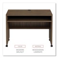 Office Desks & Workstations | Alera ALEVA204224WA Valencia Series 41.38 in. x 23.63 in. x 30 in. Mobile Workstation Desk - Modern Walnut image number 5