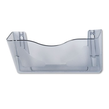 Deflecto 63102 Euro-Style DocuPocket 15 in. x 4 in. x 6.63 in. Larger Files/Tabloid Size Landscape Wall File - Smoke