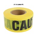 Floor Signs & Safety Signs | Great Neck 10379 3 in. x 1,000 ft. Non-Adhesive Caution Safety Tape - Yellow image number 1