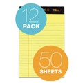 Notebooks & Pads | TOPS 63900 (50) Canary-Yellow 5 in. x 8 in. Sheets Narrow Rule Docket Gold Ruled Perforated Pads (12/Pack) image number 1