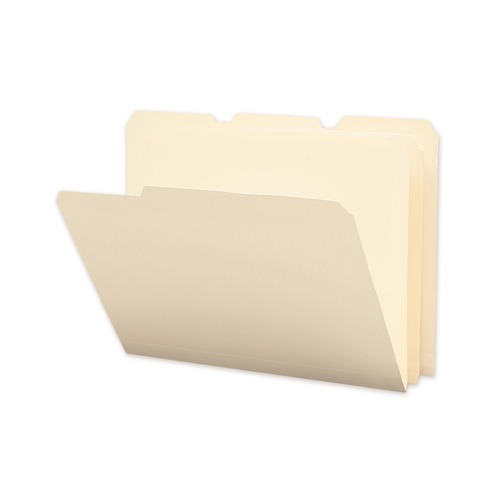 File Folders | Smead 10510 Assorted 1/3-Cut Tabs Letter Size Poly Folders - Manila (12/Pack) image number 0