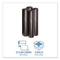 Trash Bags | Boardwalk X8046SKKR01 40 in. x 46 in. 45 gal. 1.2 mil Recycled Low-Density Polyethylene Can Liners - Black (100/Carton) image number 3