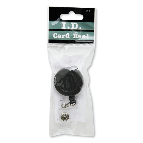 Label & Badge Holders | SICURIX BAU68844 30 in. Extension Swivel-Style Spring-Clip ID Card Reel - Black image number 0