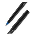 Pens | uni-ball 2013568 ONYX Fine 0.7 mm Stick Roller Ball Pen - Blue Ink Black/Blue Barrel (72/Pack) image number 5