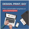 Business Cards | Avery 05302 2 in. x 3.5 in. Small Tent Card - White (4 Cards/Sheet, 40 Sheets/Box) image number 10