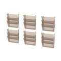 Wall Files | Storex 70246U06C 3 Sections Letter Size 13 in. x 4 in. x 14 in. Wall File - Smoke (3/Pack) image number 1