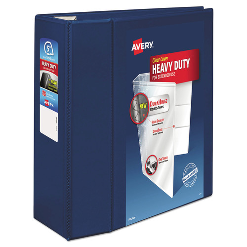 Binders | Avery 79806 3 Locking One Touch EZD Rings 5 in. Capacity 11 in. x 8.5 in. Heavy-Duty View Binder with DuraHinge - Navy Blue image number 0