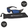 Safety & First Aid | Ansell 21307 3016314 Elite Safety Glasses - Black Frame, Blue Mirror Polycarbonate Lens (12/Carton) image number 4