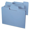 File Folders | Smead 11986 1/3-Cut Tabs Assorted Letter Size 0.75 in. Expansion SuperTab Colored File Folders - Blue (100/Box) image number 1