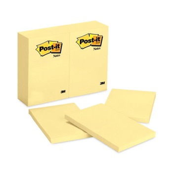 Post-it Notes 659 4 in. x 6 in. Original Pads - Canary Yellow (100-Sheets/Pad, 12-Pads/Pack)