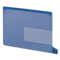 File Folders | Smead 61951 1/3-Cut End Tab Out 8.5 in. x 11 in. Colored Poly Out Guides with Pockets - Blue (25/Box) image number 0