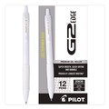 Pens | Pilot PIL20839 G2 Edge Premium Gel Roller Pen, Retractable, Fine 0.7 mm, Black Ink, White Barrel, Dozen image number 5