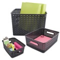 Boxes & Bins | Advantus 40326 9.88 in. x 7.38 in. x 4 in. Weave Bins - Black (3/Pack) image number 2