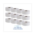  | Boardwalk BWK410323 3.4 in. x 1000 ft. 2 Ply Jumbo Roll Bathroom Tissue - White (12/Carton) image number 2