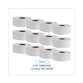  | Boardwalk SOD410323 3.4 in. x 1000 ft. 2 Ply Jumbo Roll Bathroom Tissue - White (12/Carton) image number 2