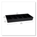 Breakroom Supplies | Mind Reader SNACKORGT-BLK 12 in. x 24 in. x 3.25 in. 5-Compartment Anchor Collection Snack Organizer - Black image number 3