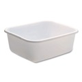 Cleaning & Janitorial Supplies | Rubbermaid 2951ARWHTCT Microban 14.5 in. x 12.5 in. x 5.7 in. 4.5 Gallon Dishpan - White (6/Carton) image number 1