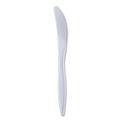 Just Launched | Boardwalk BWKKNIFEIW Mediumweight Wrapped Polypropylene Cutlery Knives - White (1000/Carton) image number 1