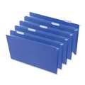 File Folders | Universal UNV14216 1/5-Cut Tab Deluxe Bright Color Hanging File Folders - Legal Size, Blue (25/Box) image number 1