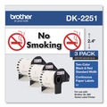 Labels | Brother DK22513PK 2.44 in. x 50 ft. Continuous Paper Label Tape - White (3/Pack) image number 0
